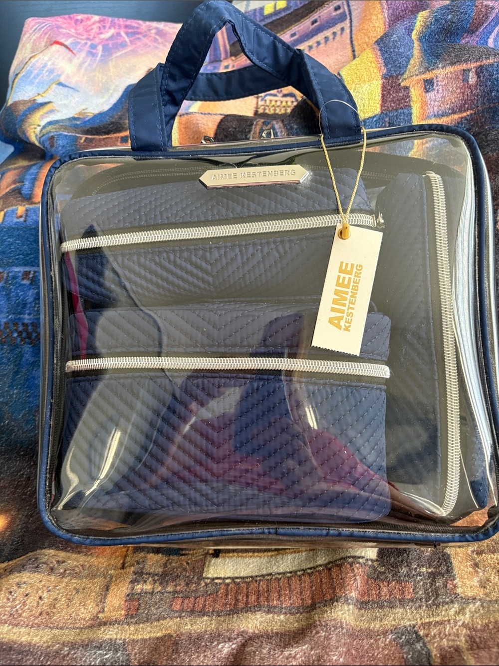 Aimee Kestenberg Ivy 4 piece Chevron Quilt Travel Pieces